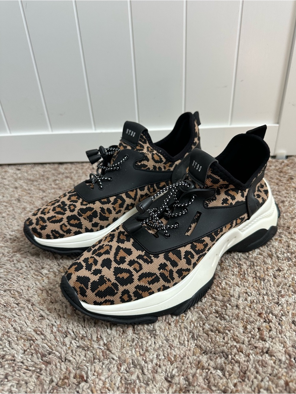 Steve Madden Myles Leopard Print Chunky Sneakers Women’s 9.5 Animal Print